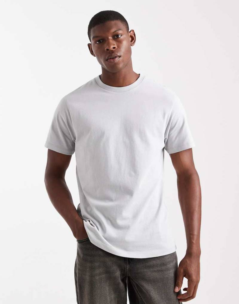 ASOS DESIGN - Basic-T-Shirt in Grau mit Rundhalsausschnitt von ASOS DESIGN