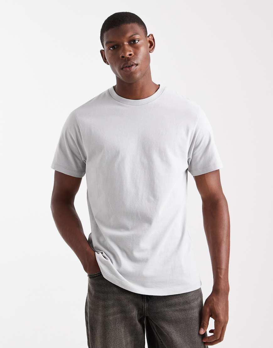 ASOS DESIGN - Basic-T-Shirt in Grau mit Rundhalsausschnitt von ASOS DESIGN