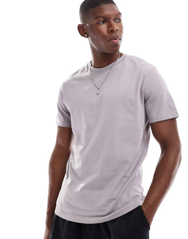 ASOS DESIGN - Basic-T-Shirt in Grau mit Rundhalsausschnitt von ASOS DESIGN