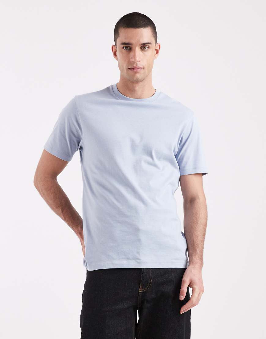 ASOS DESIGN - Basic-T-Shirt in Hellblau mit Rundhalsausschnitt von ASOS DESIGN