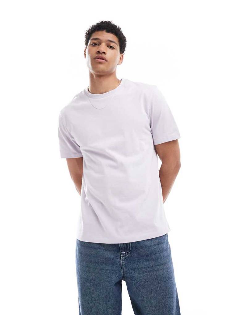 ASOS DESIGN - Basic-T-Shirt in Lila mit Rundhalsausschnitt von ASOS DESIGN