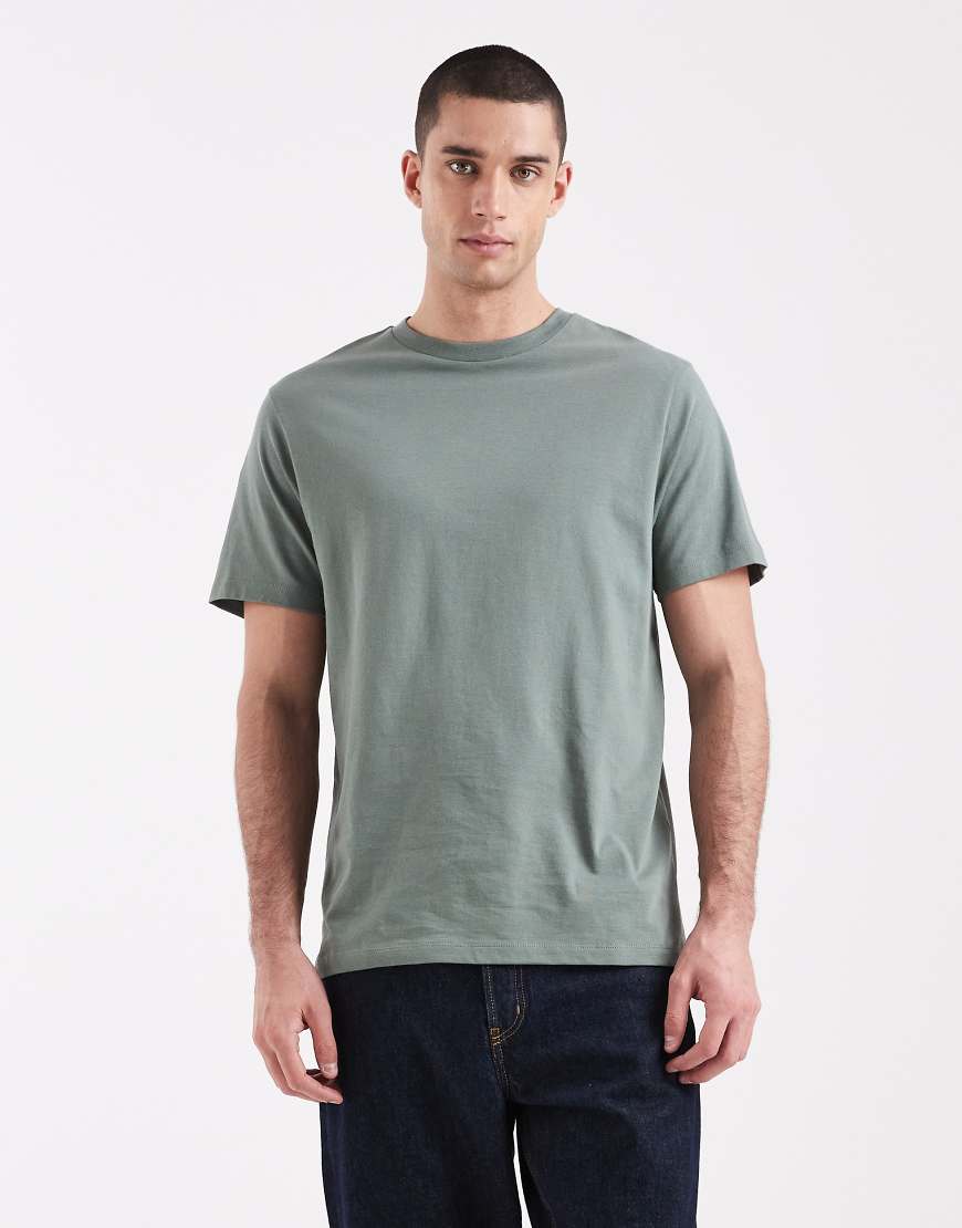 ASOS DESIGN - Basic-T-Shirt in Mittelgrün mit Rundhalsausschnitt von ASOS DESIGN