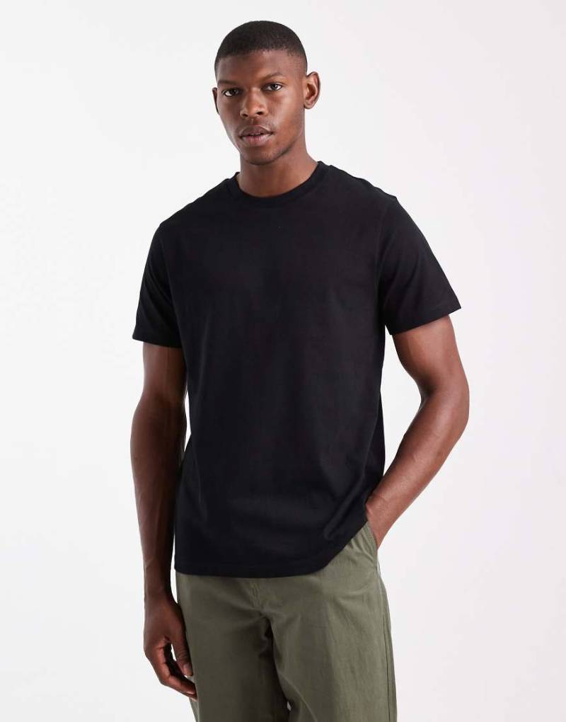ASOS DESIGN - Basic-T-Shirt in Schwarz mit Rundhalsausschnitt von ASOS DESIGN