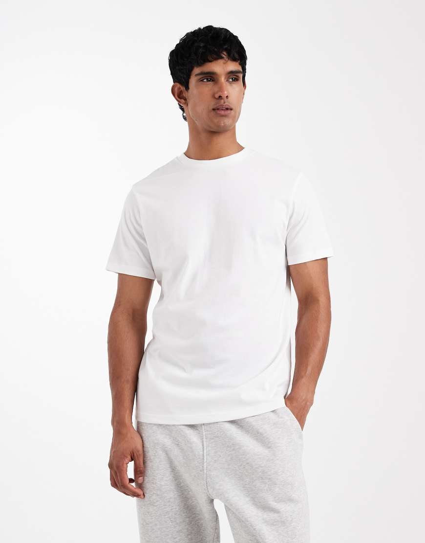 ASOS DESIGN - Basic-T-Shirt in Weiß mit Rundhalsausschnitt von ASOS DESIGN