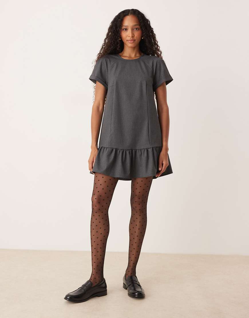 ASOS DESIGN - Beflockte Polka-Dot-Strumpfhose in Schwarz von ASOS DESIGN