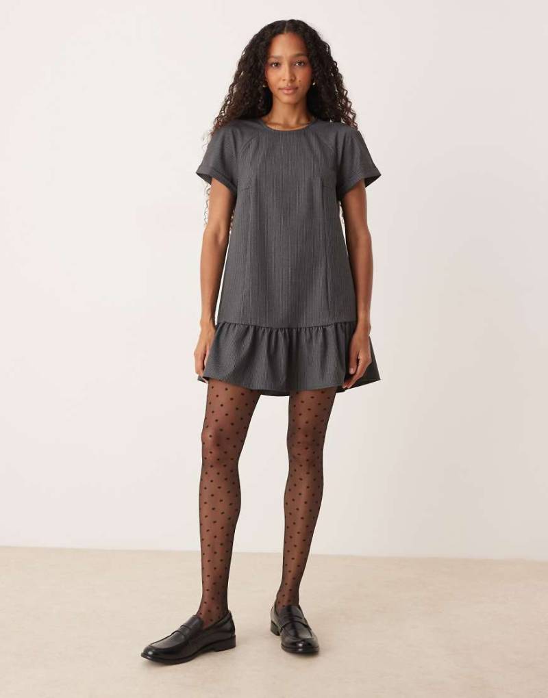 ASOS DESIGN - Beflockte Polka-Dot-Strumpfhose in Schwarz von ASOS DESIGN