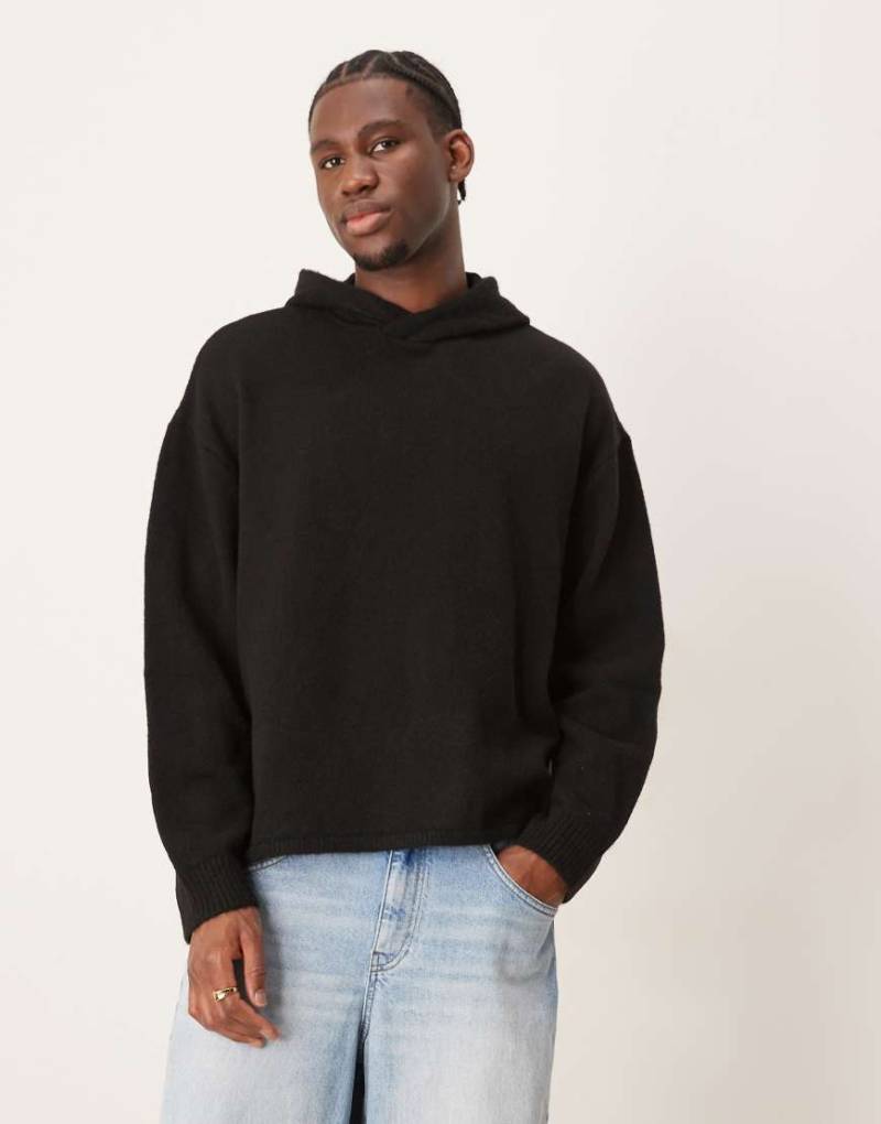 ASOS DESIGN - Boxy Fit Oversize-Kapuzenpullover in Schwarz von ASOS DESIGN