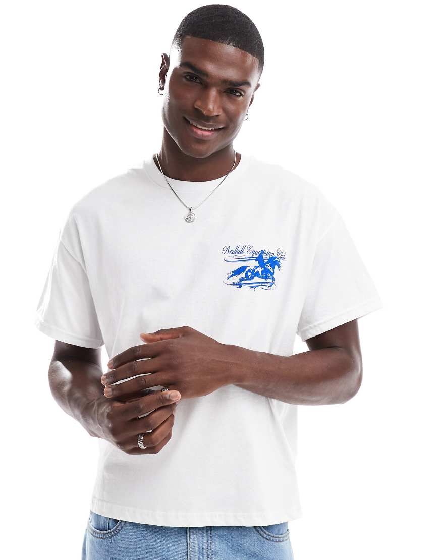 ASOS DESIGN - Boxy Fit Oversize-T-Shirt in Weiß mit Rückenprint ASOS DESIGN - Boxy Fit Oversize-T-Shirt in Weiß mit Rückenprint von ASOS DESIGN