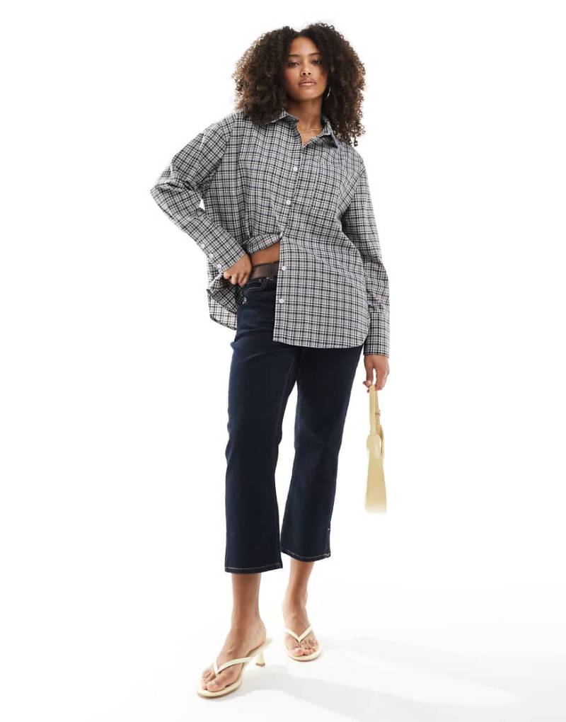 ASOS DESIGN - Braun karierte Oversize-Hemdbluse-Bunt von ASOS DESIGN