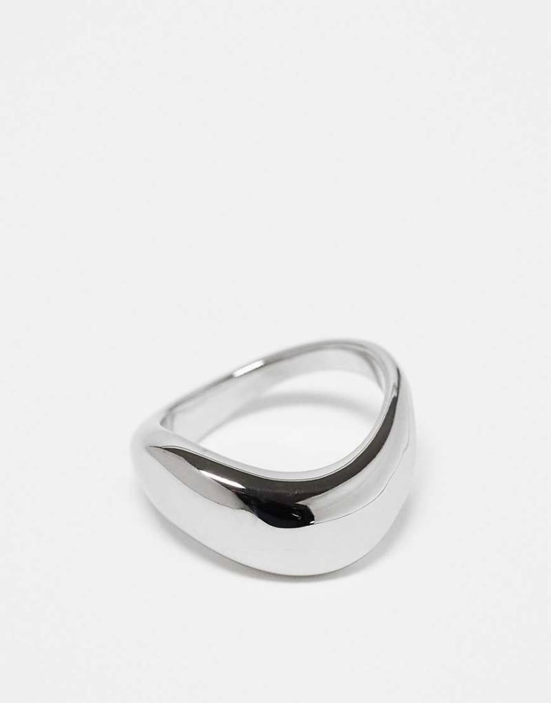 ASOS DESIGN - Bubble-Ring aus wasserfestem Edelstahl in Silberoptik von ASOS DESIGN