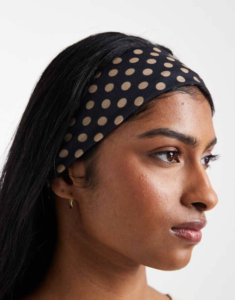 ASOS DESIGN - Buntes Stirnband mit Polka-Dot-Muster von ASOS DESIGN
