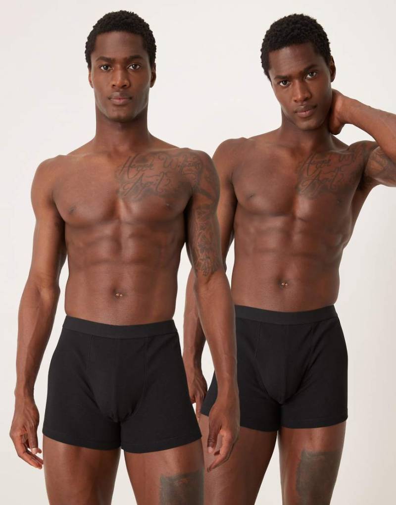 ASOS DESIGN - Capsule Collection - 2er-Pack Unterhosen in Schwarz-Grün von ASOS DESIGN
