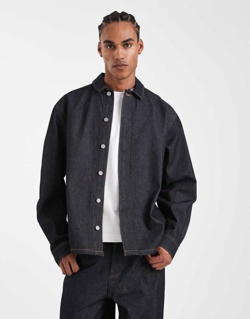 ASOS DESIGN Circular Design Collection - Schwere Jeansjacke in Indigoblau, Kollektion von ASOS DESIGN