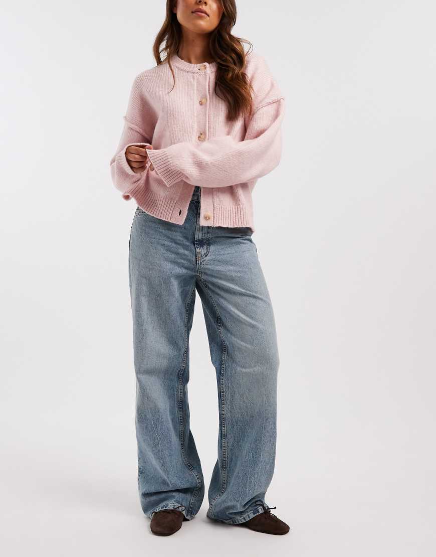 ASOS DESIGN - Circular Design Collection - Weite Dad-Jeans mit heller Vintage-Waschung-Blau von ASOS DESIGN