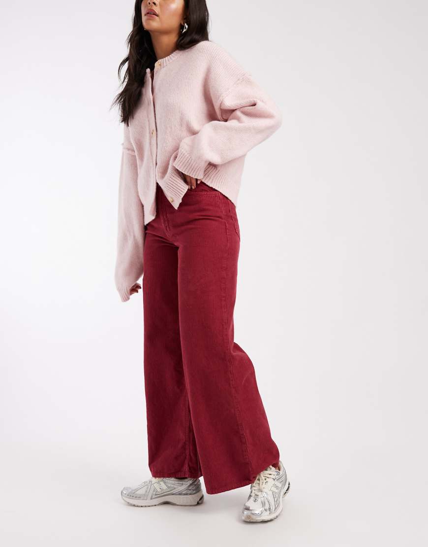 ASOS DESIGN - Cordhose mit weitem Bein-Lila von ASOS DESIGN