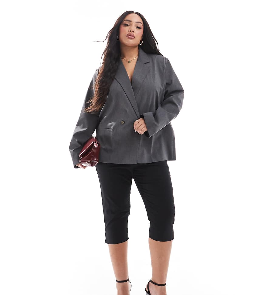 ASOS DESIGN Curve - Caprihose in Schwarz von ASOS Curve