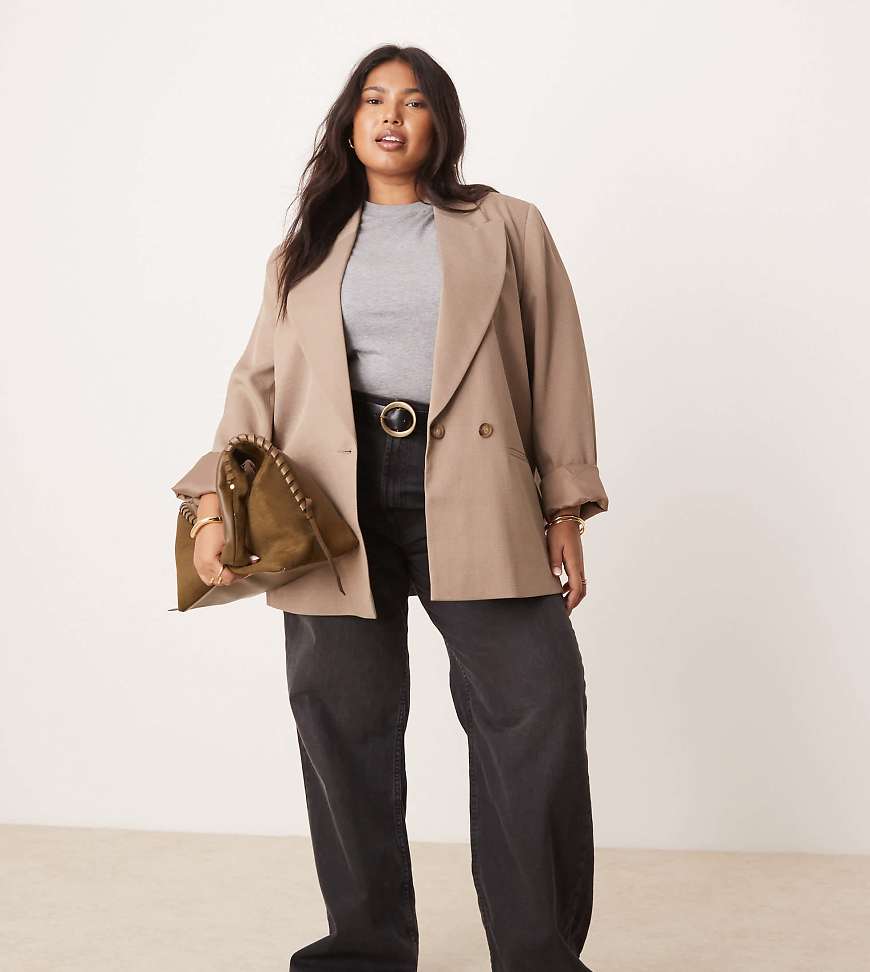 ASOS DESIGN Curve - Multiway-Blazer in Mokka-Braun von ASOS DESIGN