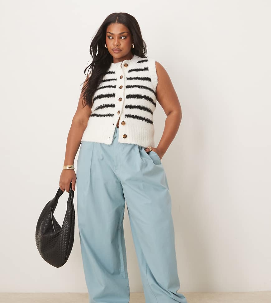 ASOS DESIGN Curve - Schlichte Ballonhose in Türkis-Blau von ASOS Curve