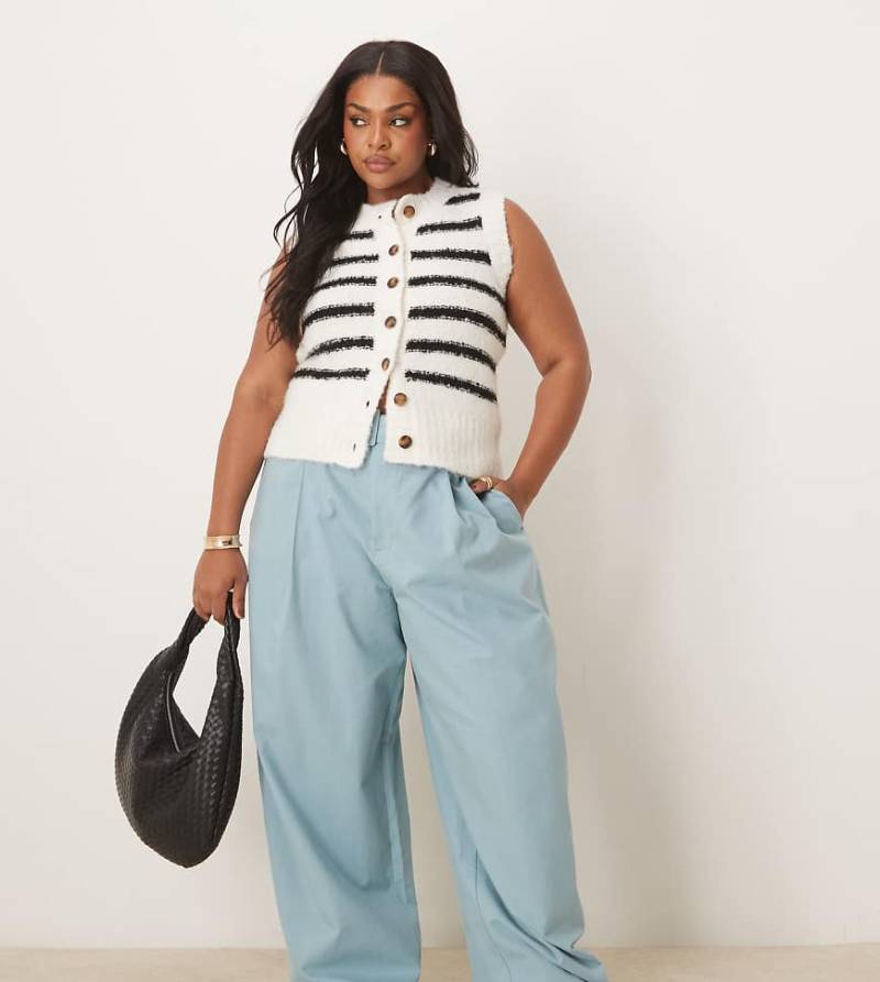 ASOS DESIGN Curve - Schlichte Ballonhose in Türkis-Blau von ASOS Curve