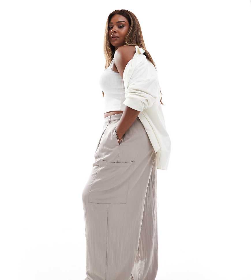 ASOS DESIGN Curve - Utility-Hose in Taupe mit Barrel-Schnitt-Neutral ASOS DESIGN Curve - Utility-Hose in Taupe mit Barrel-Schnitt-Neutral von ASOS DESIGN