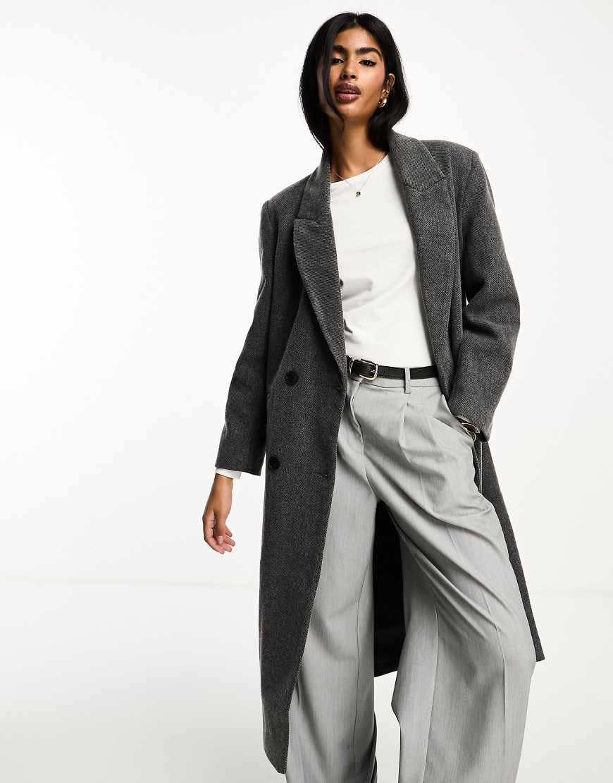 ASOS DESIGN - Dad-Mantel aus Twill in Schul-Grau ASOS DESIGN - Dad-Mantel aus Twill in Schul-Grau von ASOS DESIGN