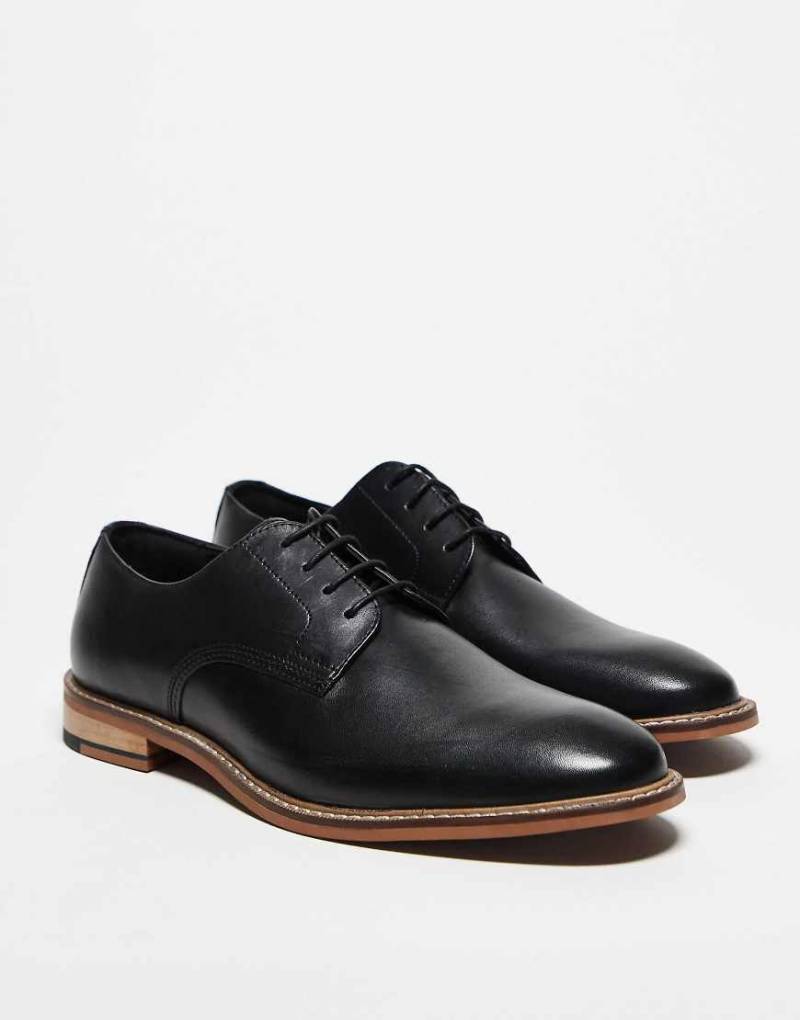 ASOS DESIGN - Derby-Schnürschuhe aus schwarzem Leder von ASOS DESIGN
