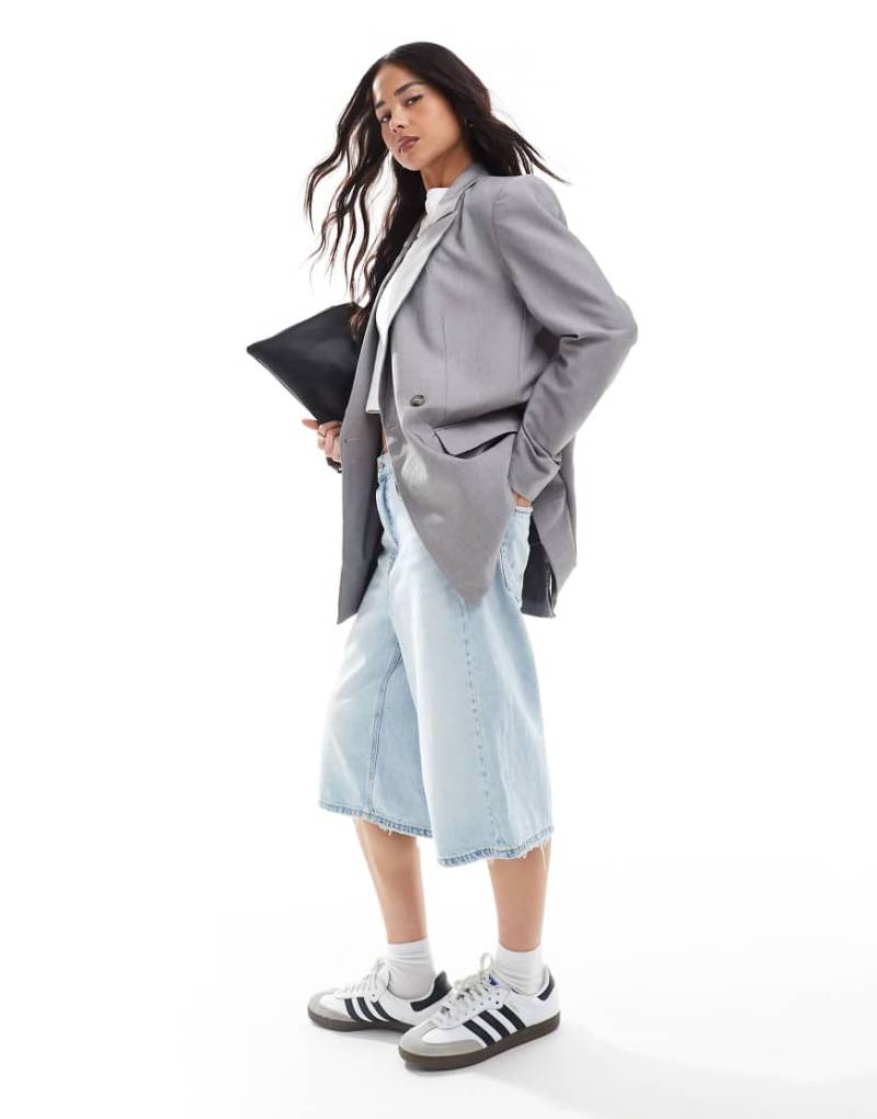 ASOS DESIGN - Doppelreihiger Blazer in Grau von ASOS DESIGN