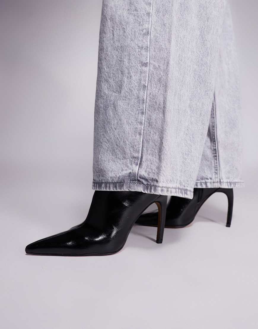 ASOS DESIGN - Ebony Extreme - Ankle-Boots in Schwarz mit hohem Absatz von ASOS DESIGN