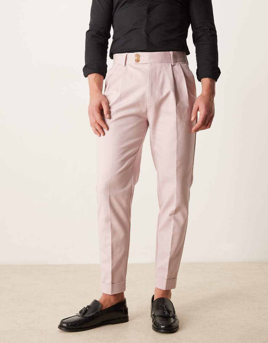 ASOS DESIGN - Elegante, schmal zulaufende Chinohose in Altrosa aus Baumwolle ASOS DESIGN - Elegante, schmal zulaufende Chinohose in Altrosa aus Baumwolle von ASOS DESIGN