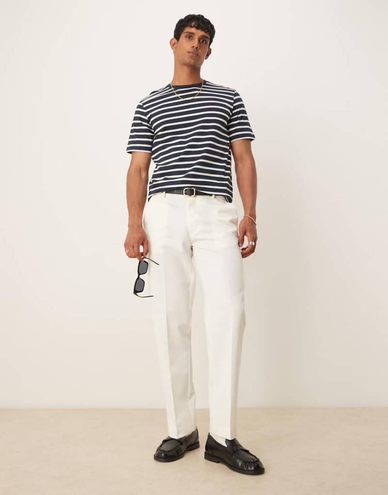 ASOS DESIGN - Elegante Hose in Weiß mit geradem Schnitt von ASOS DESIGN