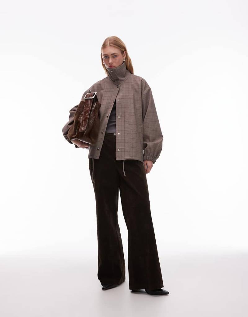 ASOS DESIGN - Elegante Jacke in Grau kariert mit Stehkragen-Bunt ASOS DESIGN - Elegante Jacke in Grau kariert mit Stehkragen-Bunt von ASOS DESIGN