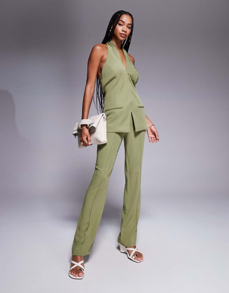 ASOS DESIGN - Elegante Schlaghose in Olivgrün, Kombiteil von ASOS DESIGN