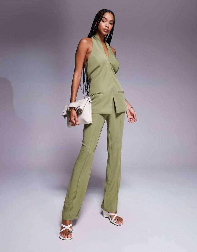 ASOS DESIGN - Elegante Schlaghose in Olivgrün, Kombiteil von ASOS DESIGN
