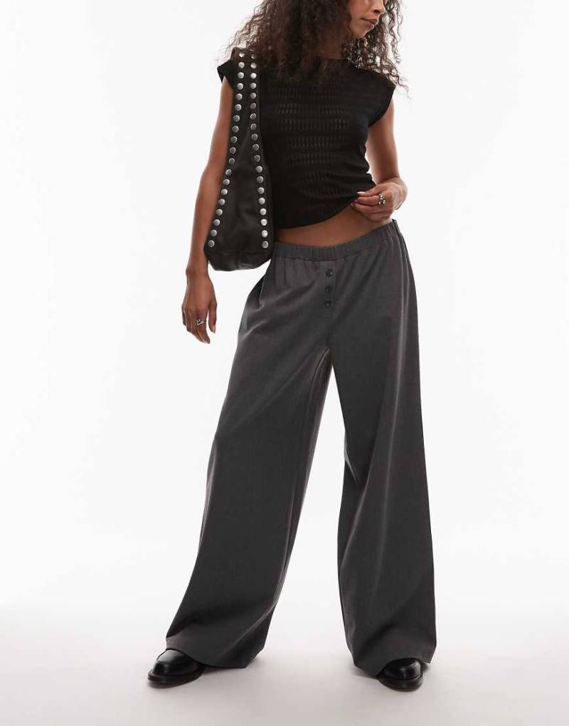 ASOS DESIGN - Elegante Schlupfhose in Grau von ASOS DESIGN