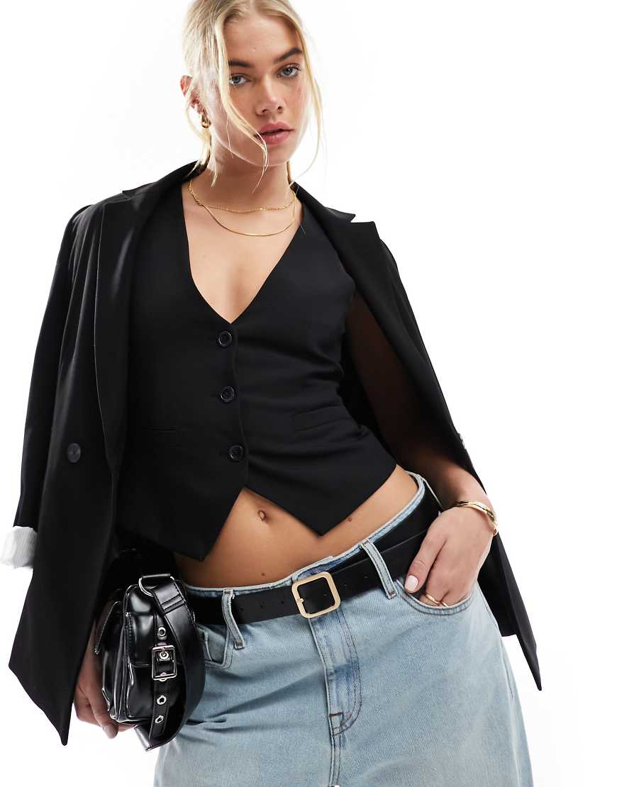 ASOS DESIGN - Elegante Weste in Schwarz ASOS DESIGN - Elegante Weste in Schwarz von ASOS DESIGN