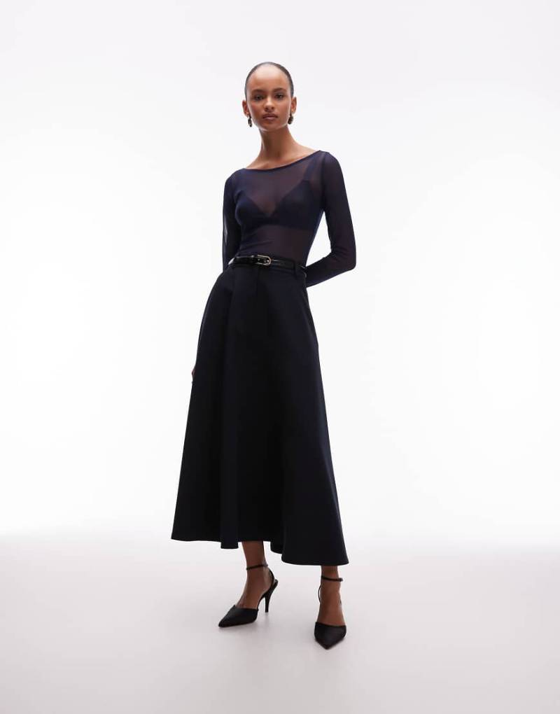 ASOS DESIGN - Eleganter Tellerrock in Marineblau ASOS DESIGN - Eleganter Tellerrock in Marineblau von ASOS DESIGN