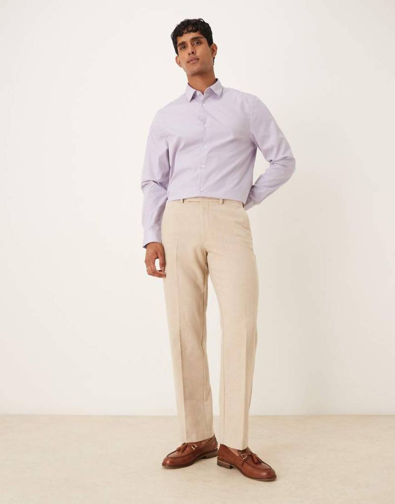 ASOS DESIGN - Elegantes, leicht zu bügelndes Popeline-Hemd in Flieder mit normaler Passform-Lila ASOS DESIGN - Elegantes, leicht zu bügelndes Popeline-Hemd in Flieder mit normaler Passform-Lila von ASOS DESIGN