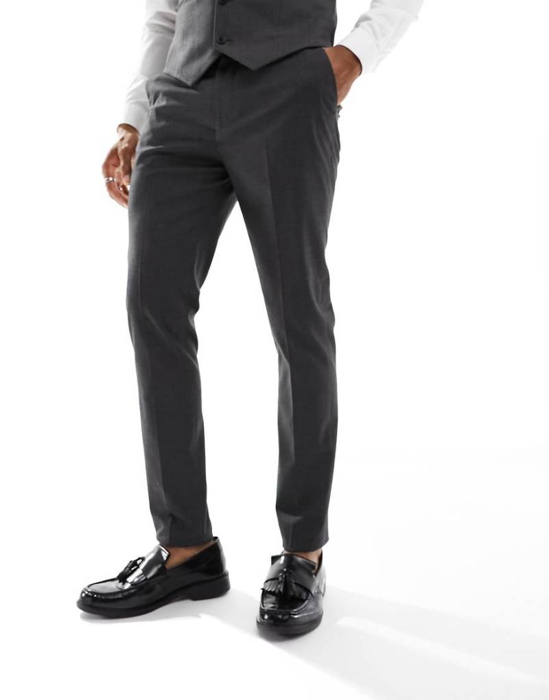 ASOS DESIGN - Enge Anzughose in Anthrazit-Grau von ASOS DESIGN