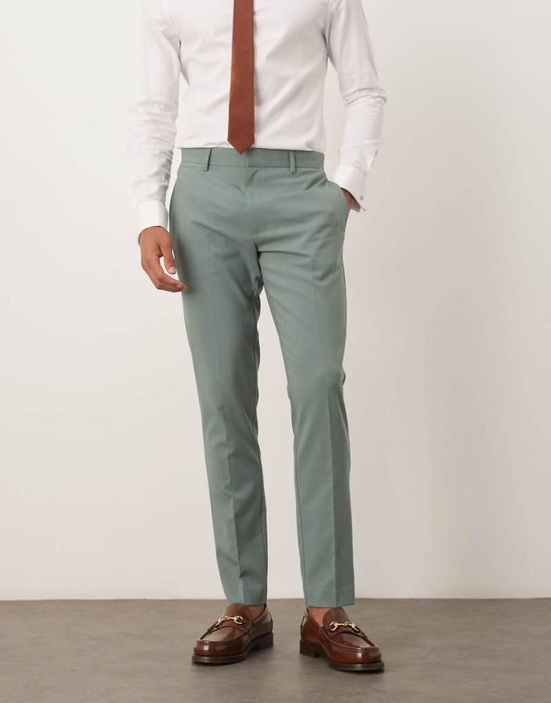 ASOS DESIGN - Enge Anzughose in Grün von ASOS DESIGN