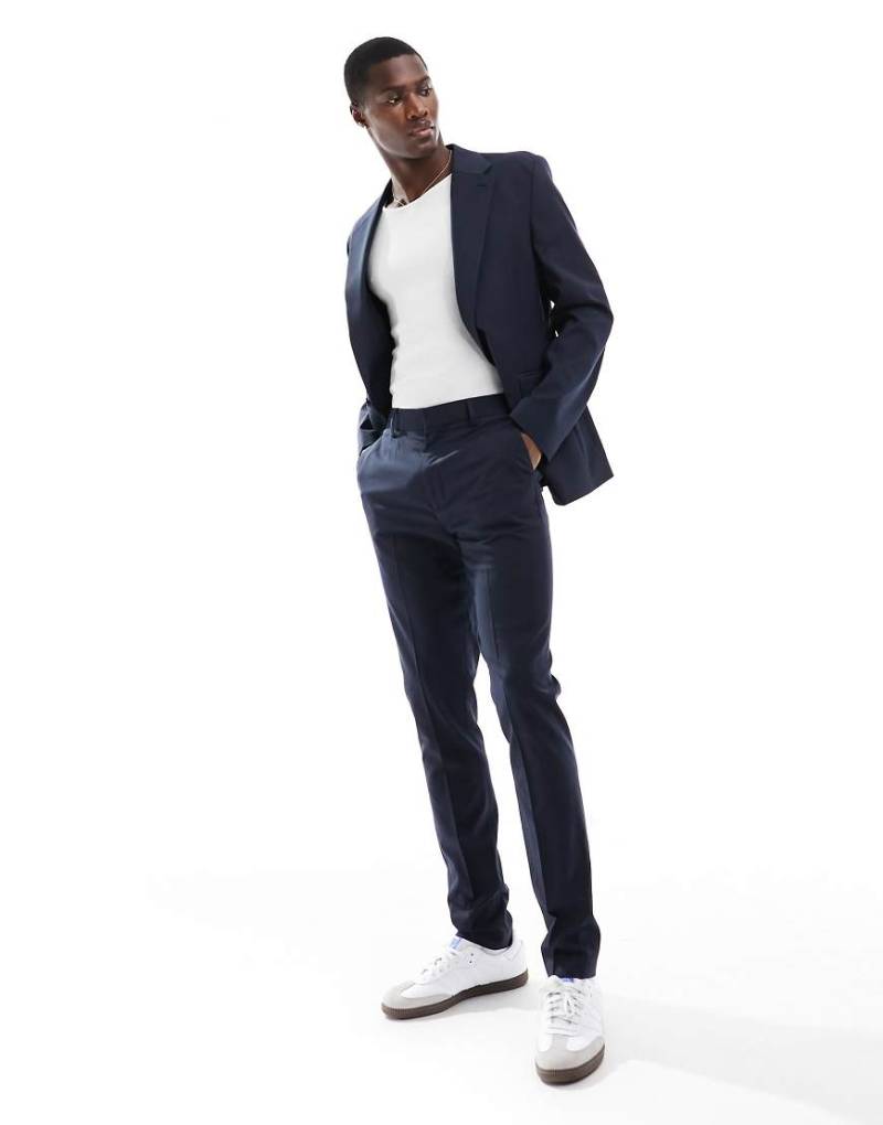 ASOS DESIGN - Enge Anzughose in Marineblau von ASOS DESIGN