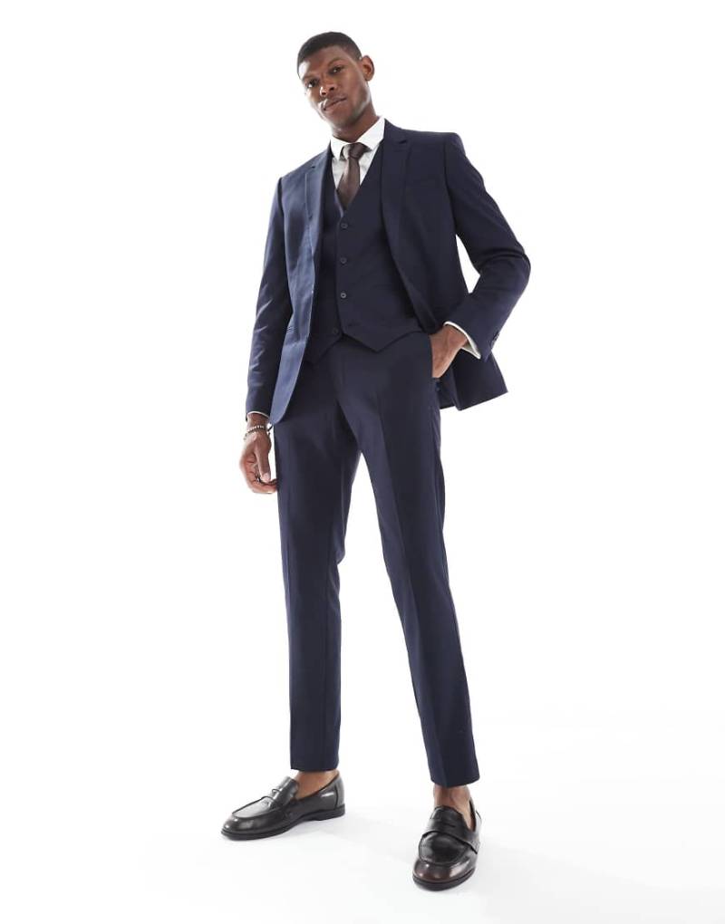 ASOS DESIGN - Enge Anzughose in Marineblau von ASOS DESIGN