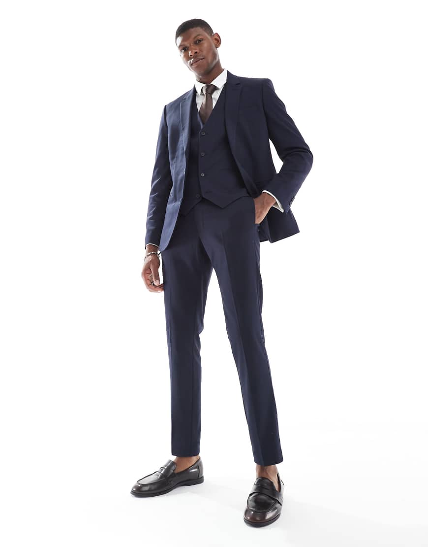 ASOS DESIGN - Enge Anzughose in Marineblau ASOS DESIGN - Enge Anzughose in Marineblau von ASOS DESIGN
