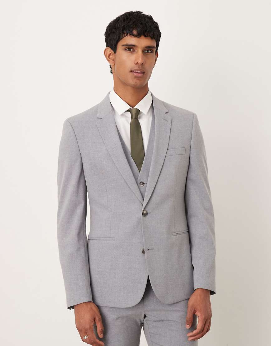 ASOS DESIGN - Enge Anzugjacke in Grau ASOS DESIGN - Enge Anzugjacke in Grau von ASOS DESIGN