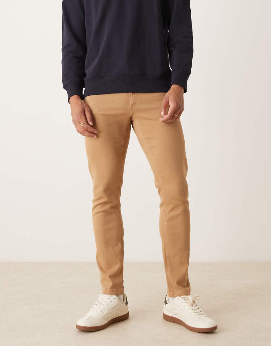 ASOS DESIGN - Enge Chinos in Beige-Neutral ASOS DESIGN - Enge Chinos in Beige-Neutral von ASOS DESIGN