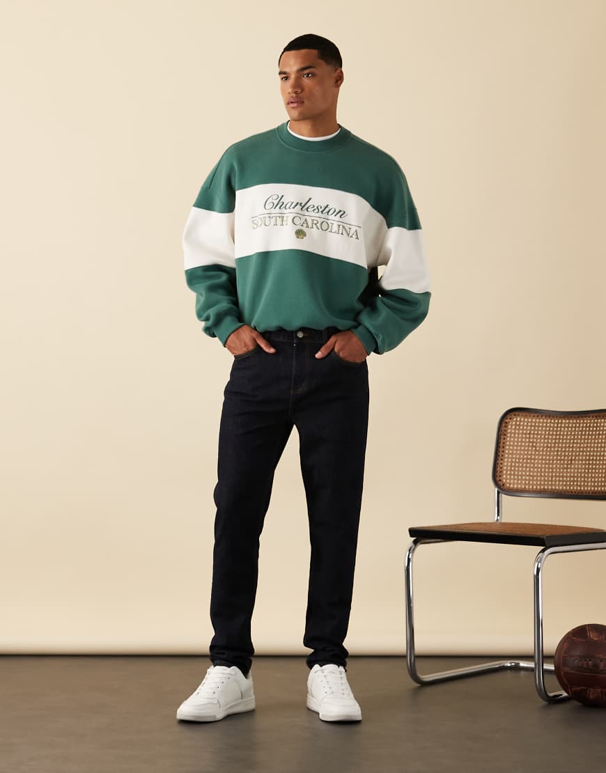 ASOS DESIGN - Enge Jeans in Indigoblau von ASOS DESIGN