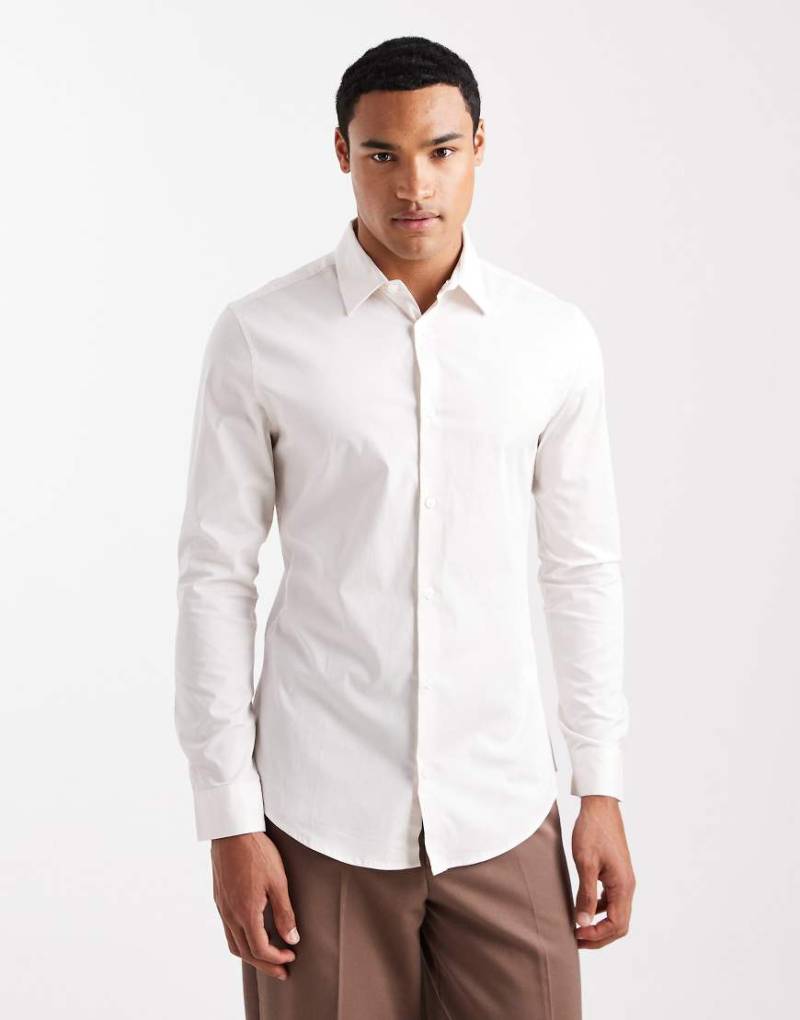 ASOS DESIGN - Enges Popelinehemd in Rosa von ASOS DESIGN