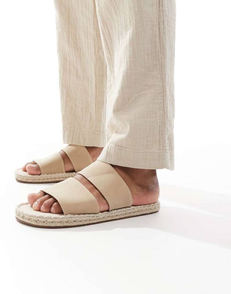 ASOS DESIGN - Espadrilles-Sandalen zum Hineinschlüpfen in Steinbeige-Neutral von ASOS DESIGN