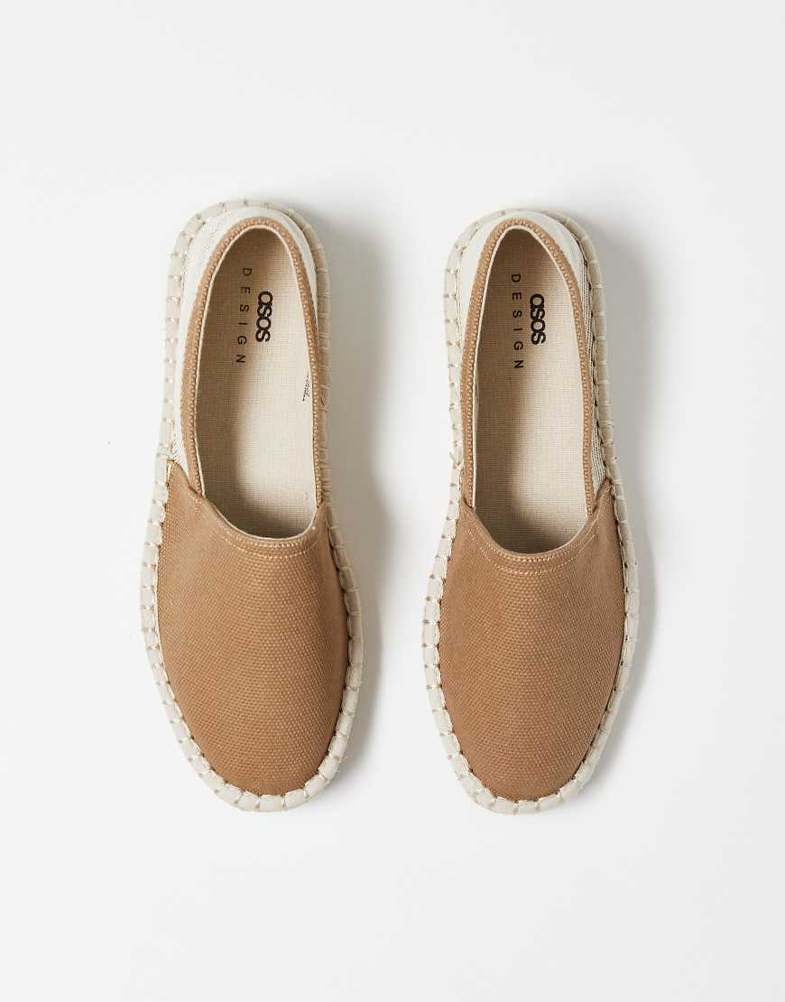 ASOS DESIGN - Espadrilles aus Canvas-Mix in Braun ASOS DESIGN - Espadrilles aus Canvas-Mix in Braun von ASOS DESIGN
