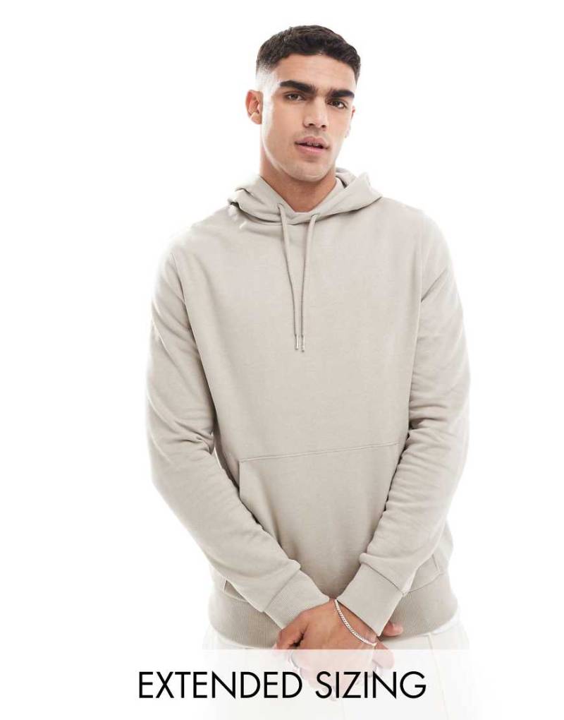 ASOS DESIGN - Essential - Kapuzenpullover in Beige-Neutral von ASOS DESIGN