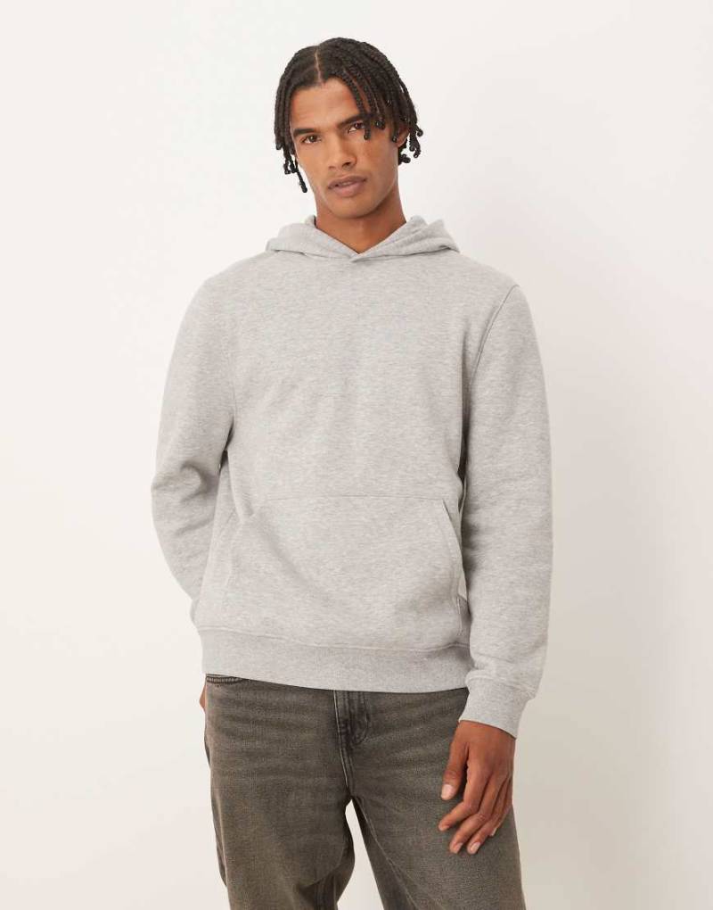 ASOS DESIGN - Essentials - Kapuzenpullover in grau meliert von ASOS DESIGN